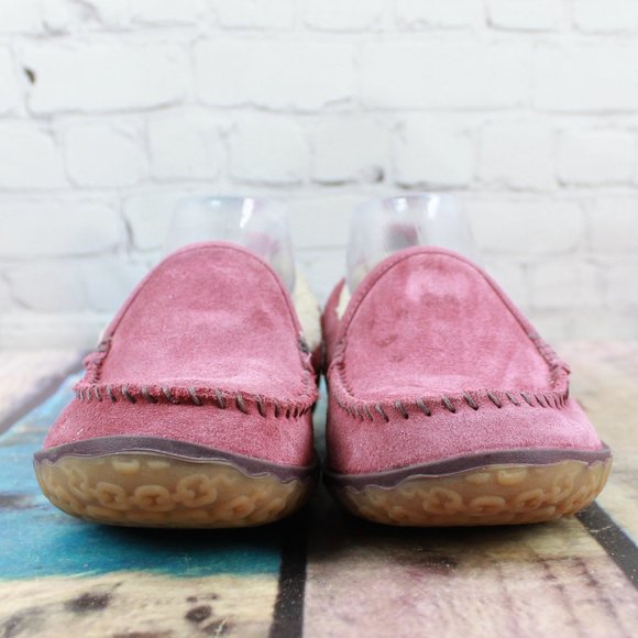 LL Bean Light Rosewood Suede Lined Mountain Slippers Size 6 M - Picture 4 of 9